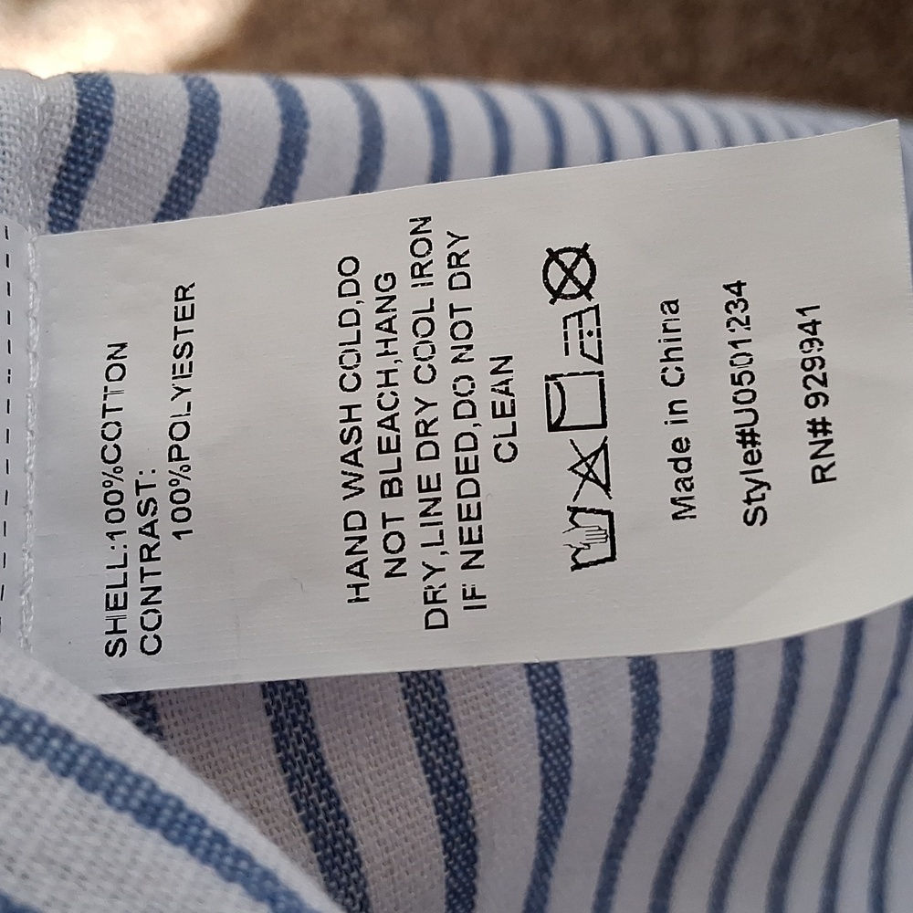 Suzanne Betro Delicate Lace Blue Cotton Cottagecore Blouse Plus Size 3X - Picture 7 of 8